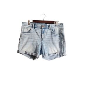 Treasure and Bond Boyfriend High-Rise Distressed Womens Shorts